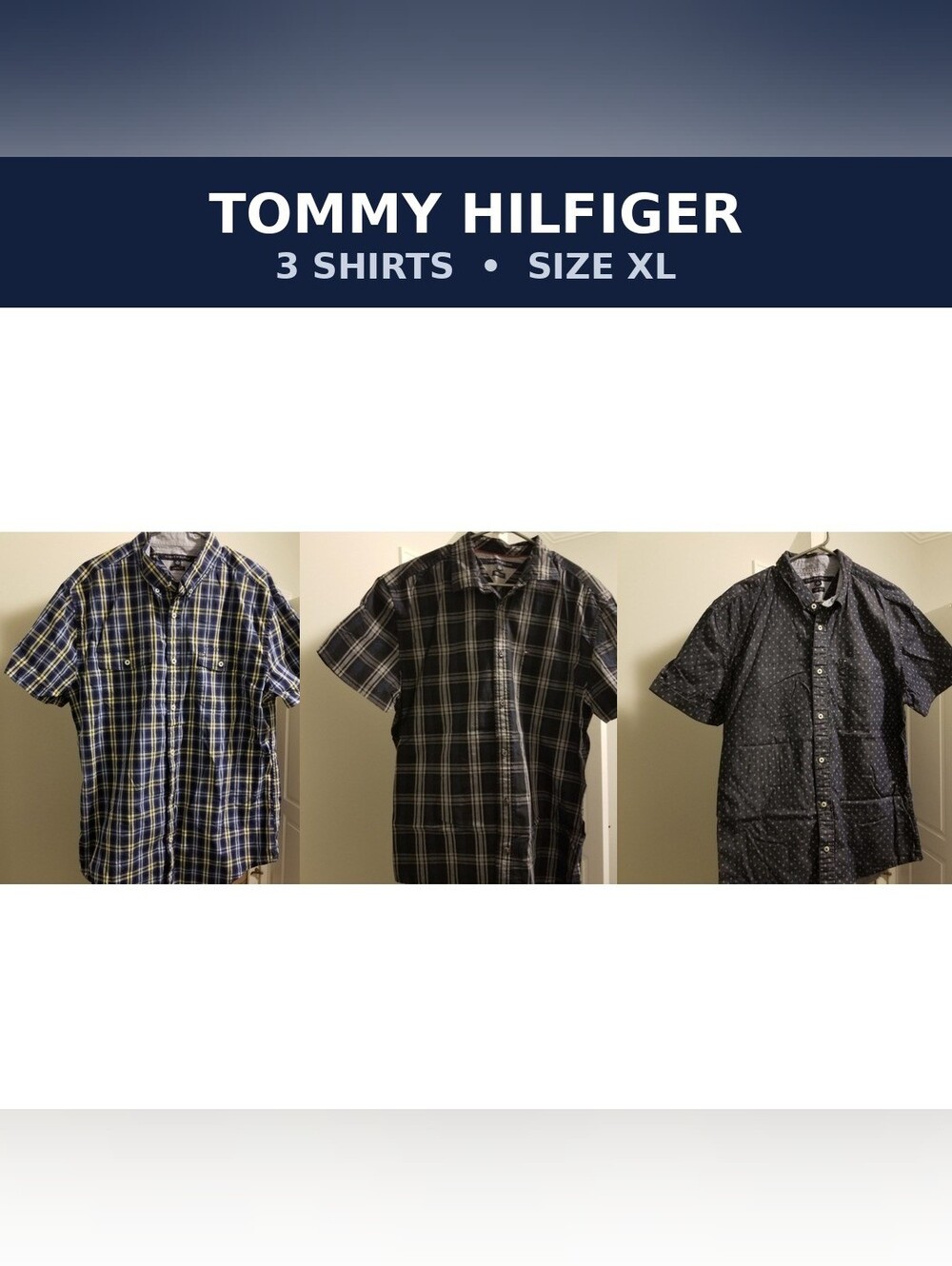 Tommy Hilfiger Men's Plaid Shirt Bundle